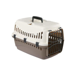 Kerbl - Box de transport pour chien - expedition - 48x32x32cm - Creme et taupe - Sécurisé voiture