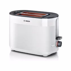 Grille Pain - Toaster Electrique  - BOSCH - TAT2M121 MyMoment - Blanc - 2 tranches - centrage automatique du pain - fonctions ...
