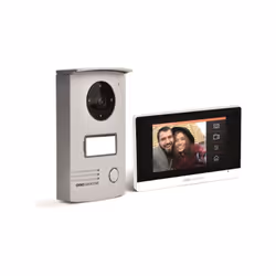 L'interphone vidéo filaire SCS SENTINEL VisioDoor 4.3+ est équipé d'un moniteur extra plat interactif de 11cm avec un grand a ...