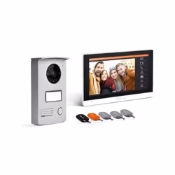 Cet interphone vidéo filaire avec badges SCS SENTINEL VisioDoor 7+ RFID dispose d'un écran tactile 7"" et d'une vision noctur ...