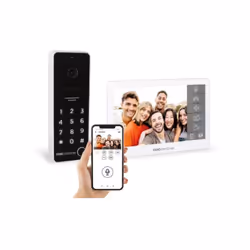 Découvrez l'interphone vidéo connecté avec clavier, fonctionnant en WiFi sur 2 fils avec une portée de 100 m maximum. Il est  ...