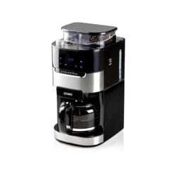 Machine a Cafe - Cafetiere Electrique filtre avec moulin intégré Domo DO721K - 900 w - 1,5 l - 12 tasses - 200 g de grains - Ecran lcd - 3 intensités