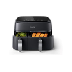 Philips - Friteuse Electrique sans huile Airfryer NA351/00 - Double cuve 9L - 8 programmes de cuisson - 2750W