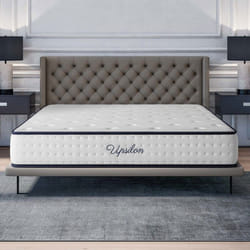Matelas UPSILON 140x200 cm-Hybride-Ressorts Ensachés-Mémoire de Forme-Mousse HR 35 kg-Blue Latex-Confort mi-ferme-Réversible-24 cm