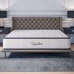 Matelas UPSILON 160x200 cm-Hybride-30 CM-Ressorts Ensachés-Mémoire de Forme-Mousse HR 35 kg-Blue Latex-Confort mi-ferme-Réver ...