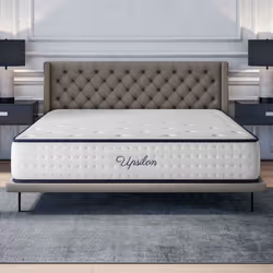 Matelas UPSILON 160x200 cm-epaisseur 30 cm-Ferme-7 zones de confort-Mousse à mémoire adaptative-HR 35 kg-Blue Latex-Face été- ...