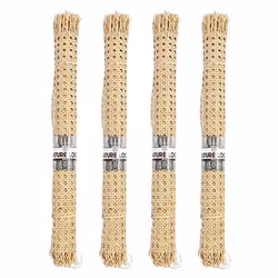 4 rouleaux de cannage en rotin tressage large 40 x 50 cm