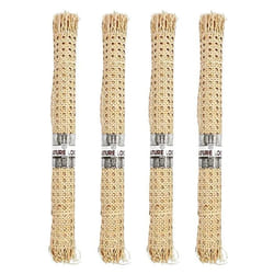 4 rouleaux de cannage en rotin tressage large 40 x 50 cm