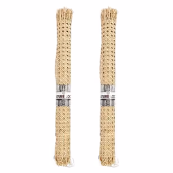 2 rouleaux de cannage en rotin - tressage large 40 x 50 cm