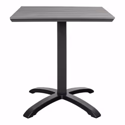Table de jardin carrée 70 cm + 2 fauteuils