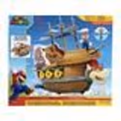 Coffret Deluxe Grand Bateau : Vaisseau Spatial de Bowser Avec Sons + Figurine Mario - Set pour Super Mario + 1 Carte Offerte