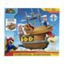 Coffret Deluxe Grand Bateau : Vaisseau Spatial de Bowser Avec Sons + Figurine Mario - Set pour Super Mario + 1 Carte Offerte