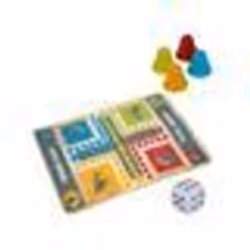 Jeu de Petits Chevaux Geant 130x93cm - Tapis plateau 16 pions de en mousse - Ludo XXL - Set Jeu societe exterieur + carte