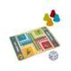 Jeu de Petits Chevaux Geant 130x93cm - Tapis plateau 16 pions de en mousse - Ludo XXL - Set Jeu societe exterieur + carte