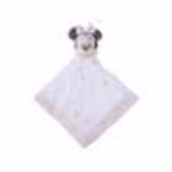 Minnie La Souris : Grand Doudou Plat Lange Blanc Et Rose 40 X 40 Cm - Peluche Disney Pour Enfant Et Bebe - Naissance