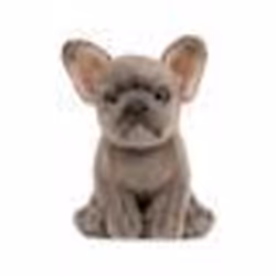Peluche Chiot Bouledogue 18 cm - Chien - Doudou Animal - Set doudou animaux + 1 Carte