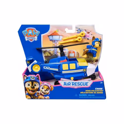 Coffret Pat Patrouille Air Rescue Chase + Hélicoptère De Police De Luxe - Set Figurine Et Véhicule + Carte tigre