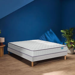 Ensemble Merinos matelas ressorts ensachés Well Bed sommier Twist et pieds 140x190
