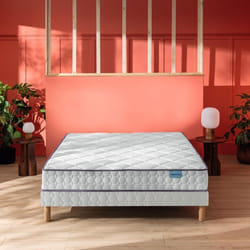 Ensemble Merinos matelas ressorts et mémoire de forme Cheer Bed sommier Twist et pieds 140x190