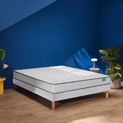 Ensemble Merinos matelas mousse haute densité Optilit sommier Twist et pieds 90x190