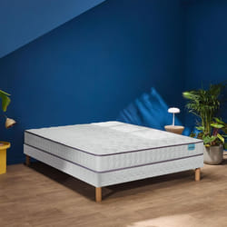 Ensemble Merinos matelas mousse haute densité Optilit sommier Twist et pieds 90x190