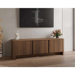 Youri - meuble tv 168 cm effet noyer - 3 portes - Effet noyer