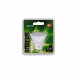 Ampoule LED 4W spot culot GU10 blanc chaud 3000K 300lm 230V avec protection non dimmable pour usage domestique NITYAM LDSP-4W ...