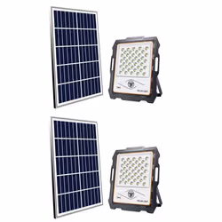 Projecteur solaire LED 10W OPTEX avec panneau solaire déporté et détecteur de mouvement - Noir
