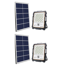 Projecteur solaire LED 10W OPTEX avec panneau solaire déporté et détecteur de mouvement - Noir