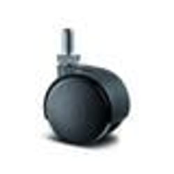 Roulette double galet noire 40 mm tige M8 - AVL - 595020