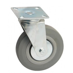 Roulette et roue - FRATELLI ONOFRI - 5578100H - 100mm - Caoutchouc gris - Pivotante