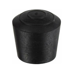 Finish - Embout rond enveloppant caoutchouc noir diam 25 mm