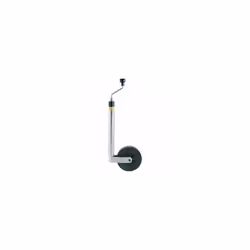 Cette roue jockey à charge d'appui permet une prise en charge jusqu'à 150 kg. Dotée d'un tube circulaire (diamètre 48 mm) et ...