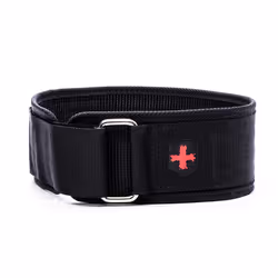 Harbinger Nylon Belt, Ceintures d’haltérophilie, Adulte, Mâle, Noir, Rouge, Nylon, M