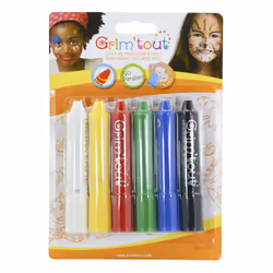 OZ International Blister De 6 Sticks De Maquillage Grim'Tout - Couleurs Standard, 3 an(s), Plastique, Multicolore