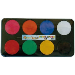 Palette de maquillage à leau - GRIM TOUT - GT41233 - 8 fards aquarellables - Noir - Mixte