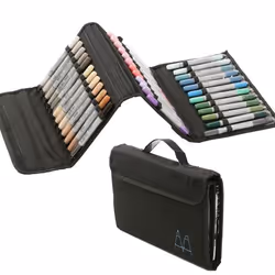 Trousse de rangement - OZ INTERNATIONAL - Graphit - pour 36 marqueurs - couleur noire - textile
