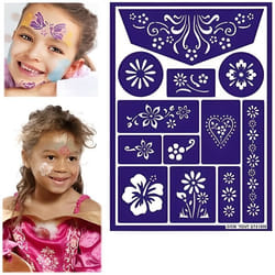 Pochoir de maquillage Grimtout - Fleurs - Marque GRIM TOUT - Pour Enfant - Utilisation Intérieur