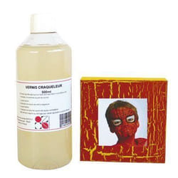 Vernis craqueleur - OZ INTERNATIONAL - Flacon de 500 ml - Effet craquelé - Pour gouache et acrylique