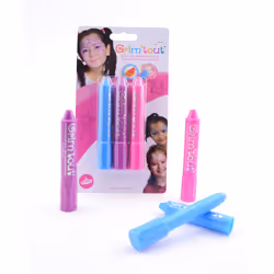 OZ International Set De 3 Sticks De Maquillage Grim'Tout - Princesse, 3 an(s), Plastique, Multicolore
