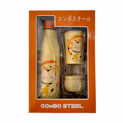 Micromania-Zing Coffret - Maneki Neko - Combo Steel Maneki Neko, Utilisation quotidienne, Orange, Jaune, Acier inoxydable, Or ...