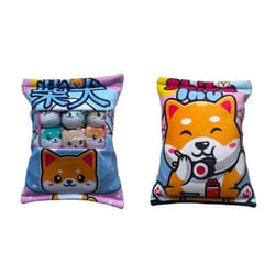 Coussin - Coussin Shiba Inu Contenant 6 Mini Peluches