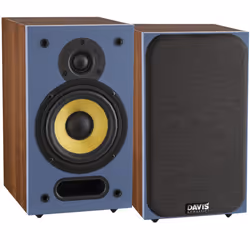 Enceinte bibliothèque DAVIS ARIANE 1 Bleu/Noyer x2