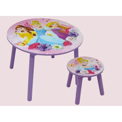 Ensemble Table et 1 tabouret en bois Disney Princesses