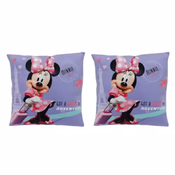 Coussins - DISNEY - Minnie - Lot de 2 - Multicolore - Déhoussable - Synthétique