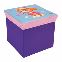Cijep-Fun House-Pat Patrouille fill tabouret de rangement. Dimensions : L 30 x P 30 x H 30 cm- Fille- a partir de 3 ans.