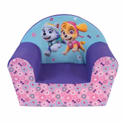Cijep Pat' Patrouille - Fauteuil Club Fille, Polyester, Rose, Multicolore, Violet, Fille, 2 an(s), France, 1 pièce(s)
