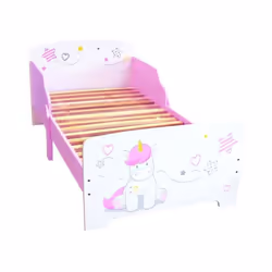 CIJEP Lit theme Licorne - Structure en MDF - Dimension : L 144 x P 77 x H 59 cm - Fille - a partir de 3 ans - Livré a l'unité