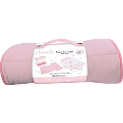 Tapis De Sieste Rose Et Blanc Motif Licorne Facile À Transporter