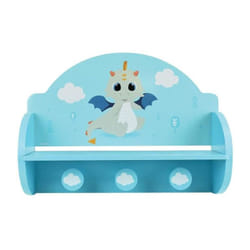 Les Tendances - fun house Leon le Dragon 713338 etagere portemanteau Dimensions : +- h. 33 x l. 46 x p. 15 cm pour enfant